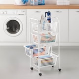 thumbnail of Carro Multiuso 4 Cestos Extraíbles MIAMI de Metaltex. Color Blanco
