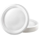 thumbnail of DOT Horeca Solutions 50 Piatti piani carta bagassa 26 CM usa e getta monouso polpa di cellulosa compostabili bio bianco delivery