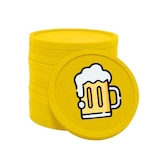 thumbnail of CombiCraft Kunststoff Wertmarken mit Bierkrug-Aufdruck in Gelb 29 mm Durchmesser - 100 Stück pro Packung