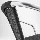 thumbnail of Chaise de jardin aluminium et résine gris noir - Oviala