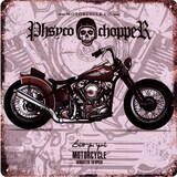 thumbnail of Moritz Retro Deko Blechschild Phsycho Chopper Motorrad Geschenk-Idee aus Metall Vintage-Design zur Dekoration