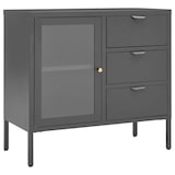 thumbnail of vidaXL Sideboard Anthrazit 75x35x70 cm Stahl und Hartglas