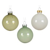 thumbnail of 15 Weihnachtskugeln Glas 6cm glänzend & transparent Christbaumkugeln Weihnachtsbaumkugeln Christbaumschmuck Weihnachtsbaumschmuck Grün Weiß Mix