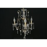 thumbnail of Lámpara de Brazos Bronce Viejo con Abalorios de Cristal 3 Luces