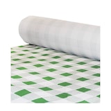 thumbnail of MONOUSO - Papieren tafelkleed rol groen Checkers 1x100m. 40g (1 stuk)