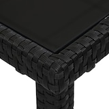 thumbnail of Mesa de poly rattan HWC-G19, mesa de jardín mesa de balcón, 120x75cm ~ negro