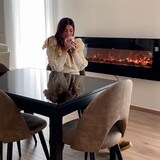 thumbnail of Sined Aprica Caminetto Elettrico Da Parete In Acciaio e Vetro Da 1500w Effetto Fiamma Led Nero