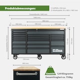 thumbnail of Werkstattwagen Deluxe XXL Anthrazit unbestückt 160 x 91 cm 20 Schubladen Werkbank Sideboard