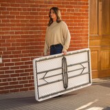 thumbnail of Lifetime Mesa retangular com pernas dobráveis 152x76 cm branca