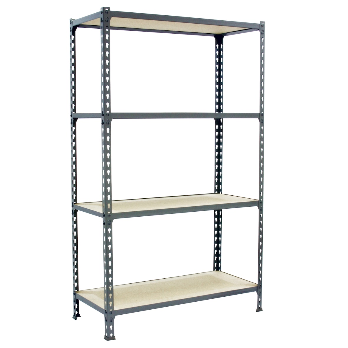 SimonRack Schwerlastregal 1500x1100x400 mm, 4 Ebenen, Holzböden, 200 kg Tragkraft pro Ebene, Verzinkt - Maderclick