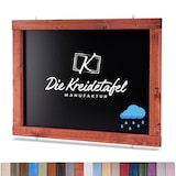 thumbnail of Wetterfeste Outdoor Kreidetafel mit Holzrahmen / Mahagoni 55x55cm