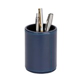 thumbnail of Quo Vadis - Pot à crayons - Satiny - Bleu - 10x7 cm - Cuir pleine fleur de vachette