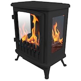 thumbnail of Chemin'Arte Chimenea eléctrica de pie Foyer Fire Glass Negra 55 cm con efecto de llamas 3D - 139