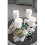 thumbnail of Adventskranz Milano, Edelstahl glänzend vernickelt, Ø 28 cm, für Stumpenkerzen ø 6 cm