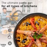 thumbnail of Briebe Zafrán Paella-Pfanne Induction, 30cm, 4 Portionen, Antihaftbeschichtung PFOA Frei, Schwarz