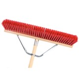 thumbnail of Stabiler Straßenbesen 60cm Breit mit speziellem Stielstabilisator und Stiel 160cm Lang rote Borsten Besen Kehrbesen