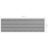 thumbnail of Helloshop26 - Écran de balcon 120 x 400 cm tissu oxford anthracite et blanc 02_0009980