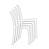 thumbnail of METRO PROFESSIONAL Sedia impilabile da esterno Valles, plastica, antracite