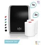thumbnail of SET: Handtuchrollenspender SENSOR, berührungslos, Blanc Cosmos verschied. Farben + 2 Handtuchrollen PREMIUM TAD - PRODUKTSET