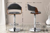 thumbnail of Décoshop26 - Barhocker im Retro-Chic-Design mit schwarzem PVC-Sitz Gestell aus Walnussholz und verchromten Metallbeinen 10_0005289