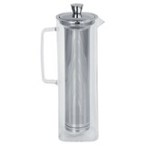 thumbnail of Long Island - théière en verre allongée avec filtre dévissable inox