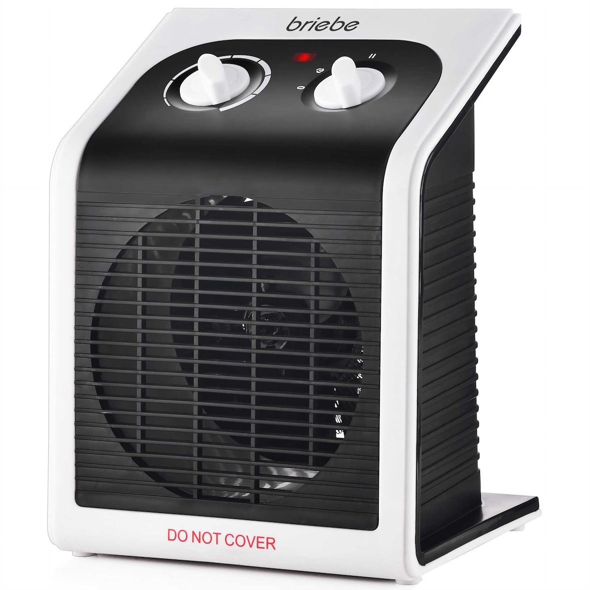 Briebe Calefactor Bajo Consumo Ventilador Eléctrico Aire Caliente/Frío, 2 Niveles Potencia, Termostato, HT1182, Blanco/Negro