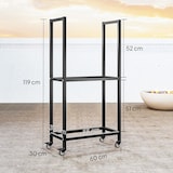 thumbnail of Outsunny Portalegna Esterno e Interno in Acciaio Due Livelli e Ruote