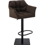 thumbnail of Banco de bar Damaso com revestimento em tecido marrom/preto