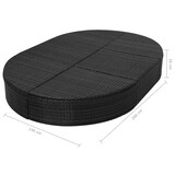 thumbnail of vidaXL Outdoor-Lounge-Bett mit Polster Poly Rattan Schwarz