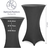 thumbnail of DETEX® Stehtischhusse Grau 60-65cm Verstärkter Fußbereich 30°C Waschbar Stehtisch Hussen Stretch Tisch Überzug Bezug