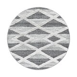 thumbnail of Teppich Wohnzimmer 3D Geometrisch Modern Waschbar Strapazierfähig Esszimmer OEKO-TEX Rund Grau 200x200 cm Gekettelt – GENF von Kadima Design