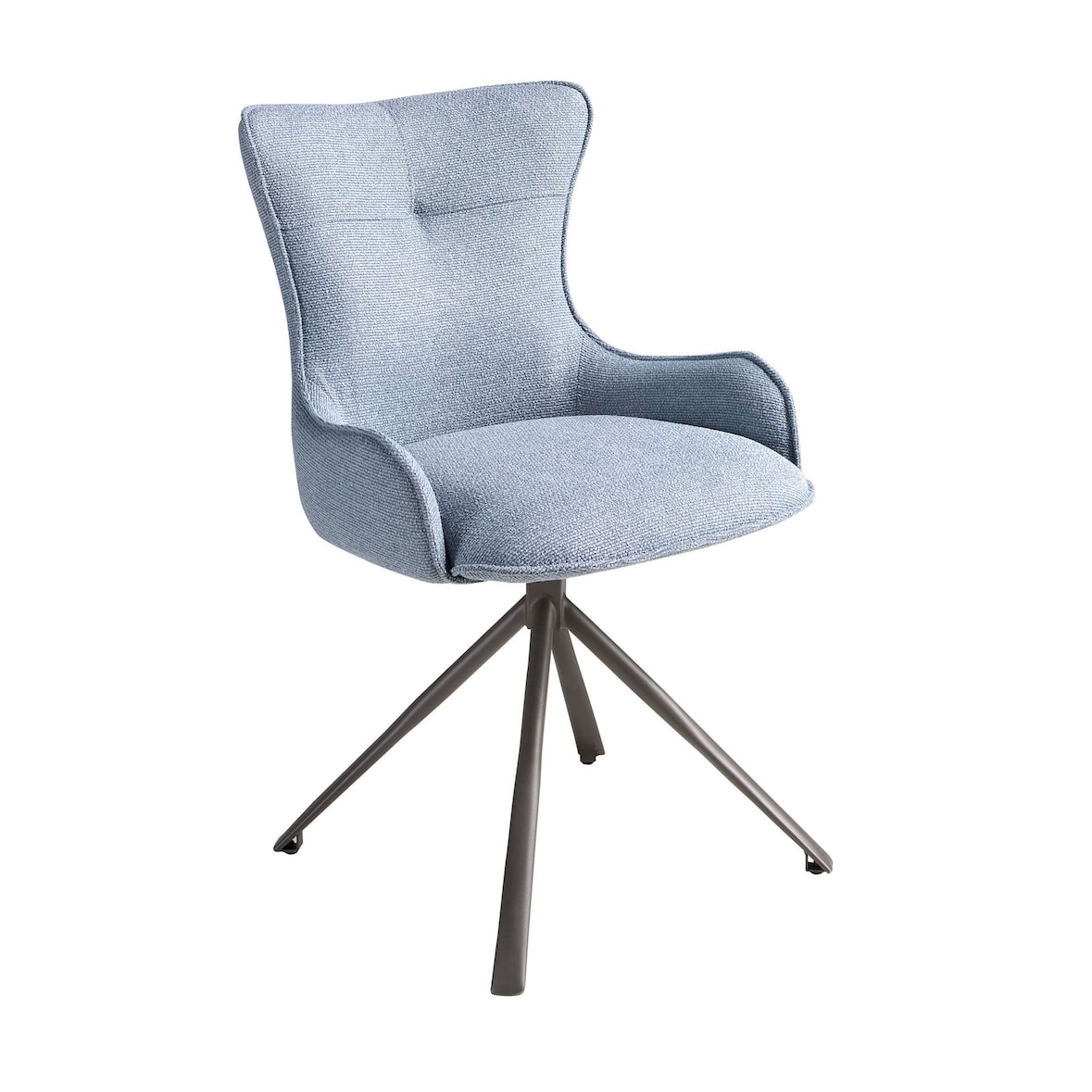 Angel Cerdá Chaise pivotante en tissu bleu 4204C 55 x 63 x 86