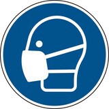 thumbnail of Gebotsschild, Maske benutzen M016 - ASR A1.3 (DIN EN ISO 7010) - 20 mm Folie selbstklebend