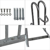 thumbnail of Fahrradständer für 6 Fahrräder höhenversetzt 210 x 75,5 cm Stahl feuerverzinkt grau 2x3 Bodenparker Reihenparker