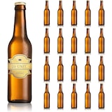 thumbnail of 20x Bierflaschen aus Bernstein-Glas 33cl mit Metallkapseln – UV-Schutz für handwerklich gebraute Getränke