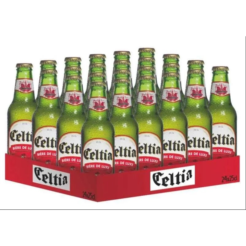 Celtia Bière Tunisienne de Luxe (4 packs de 6 bouteilles en verre 25CL) - 5% Vol. Alcool, Ingrédients 100% Naturels, Goût Rafraîchissant