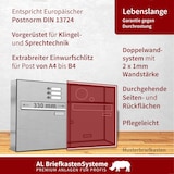 thumbnail of AL Briefkastensysteme 3 Fächer Premium Edelstahl Durchwurf Briefkasten Anlage für Post A4, modern, robust, wetterfest, Artikelnummer: 331V3DZ3KSL