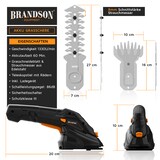 thumbnail of Brandson Grasschere mit Akku 7,2V 2000mA/h - elektrische Garten Strauchschere - inkl. Teleskopstange 90-130 cm mit Rädern - Ladegerät und 2000 mAh
