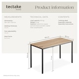 thumbnail of tectake Bureau Vanport - Bois clair industriel, Chêne Sonoma -404420