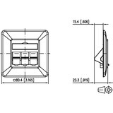 thumbnail of METZ CONNECT Keystone inbouwdoos 3-poorts leeg wit