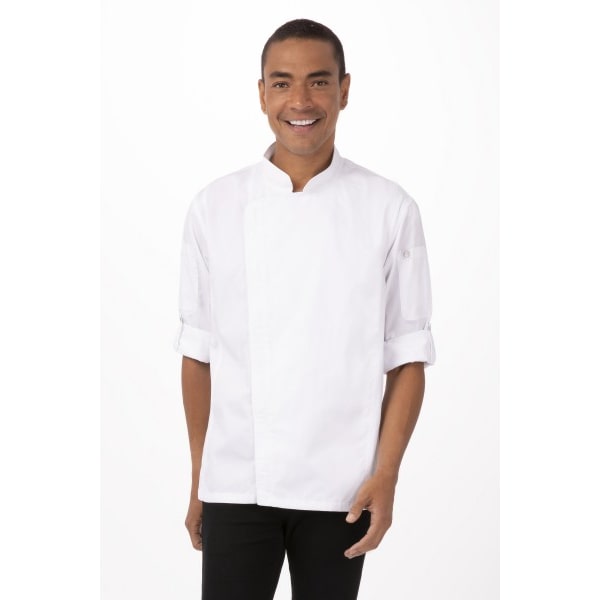 Chef Works® Kochjacke HARTFORD COOL VENT & lite, Reißverschluss, Weiß, Größe XL