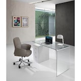 thumbnail of Oreste Luchetta Scrivania in vetro BOSTON in vetro curvato H.75 x L.125 x P.65 cm Trasparente