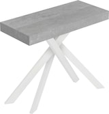 thumbnail of Ausziehbare Konsole 90x40/300 cm Saki-Beton mit weißen Beinen