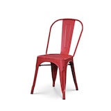 thumbnail of Lot de 4 chaises en métal rouge mat style industriel - Effet vieillit