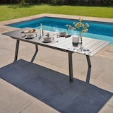 thumbnail of Uitschuifbare tuintafel in grijs aluminium