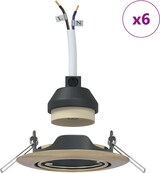 thumbnail of vidaXL Spotlight 6 pcs Messing 9 x 9 x 2,5 cm Metall