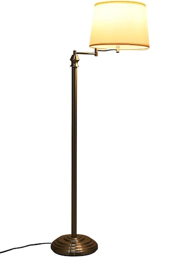 COSTWAY Lámpara de Pie, Lámpara de Pie con Base y Pantalla para Lectura, Lámpara Moderna para Sala, Lámpara de Pie para Sala de Estar