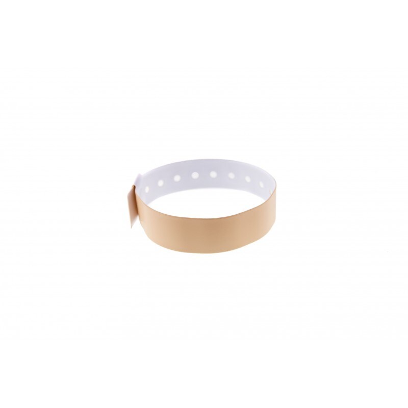 Bracelet événementiel vinyle Type L - Mat - Crème (lot de 100)