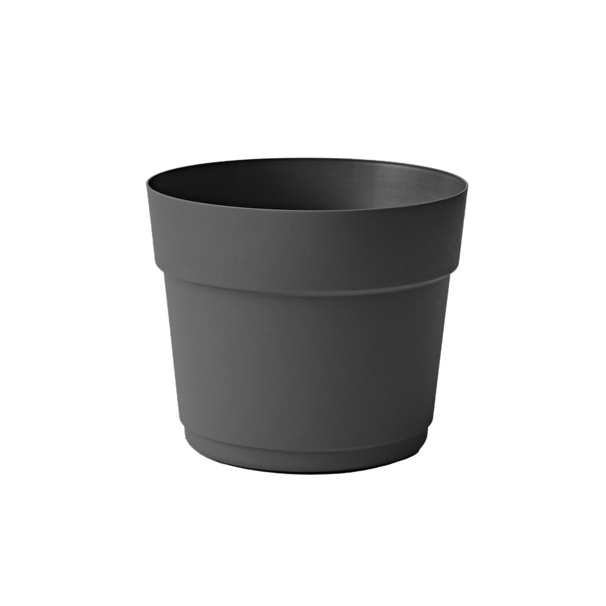 TeraPlast Bloom 38 Pflanzkübel Ash Anthrazit rund 38,5cm Wasserspeicher