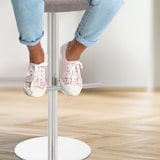 thumbnail of Conjunto de 2 bancos de bar Cobertura em tecido Cadiz aço inoxidável/cinza